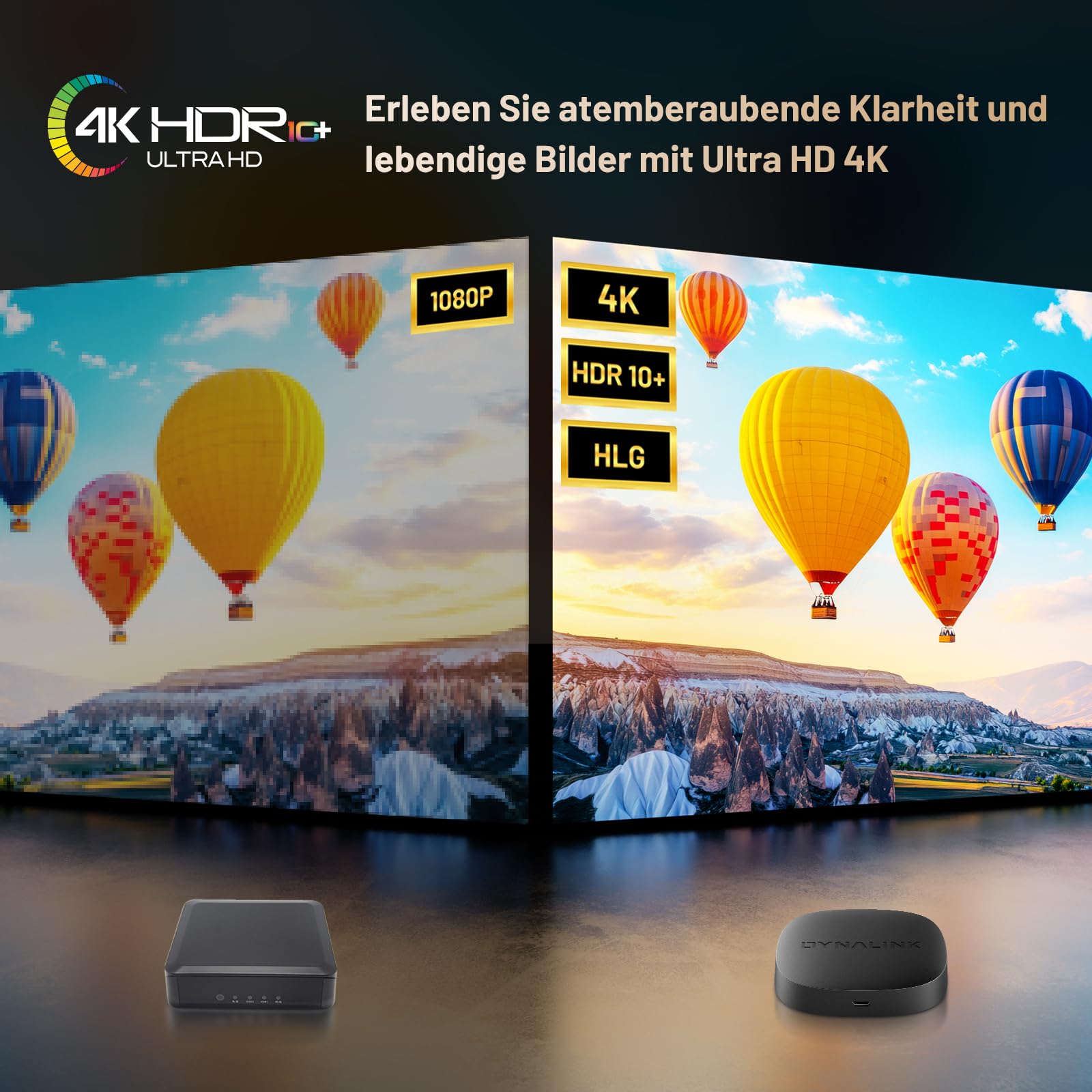 Google TV Box - 4K Smart TV Box HDR10+ UHD, Dolby Audio, Unterstützung Google/Netflix Zertifiziert, AV1, 2GB+16GB, 2.4G+5G WiFi, BT5.0, Streaming Media Player, Sprachassistent, Screen Mirror