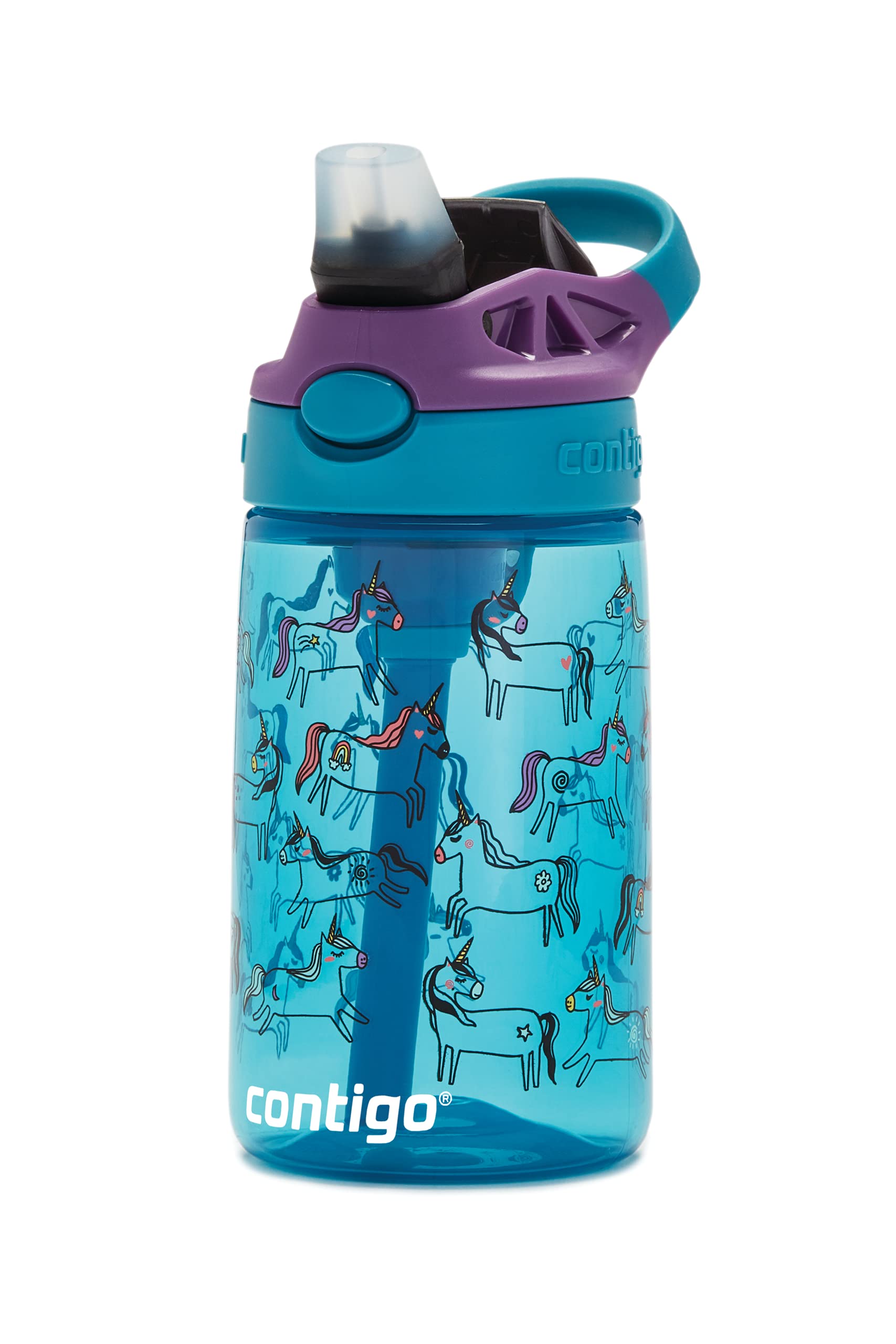 Amazon｜Contigo Kids Water Bottle Easy Clean Autospout with Straw 