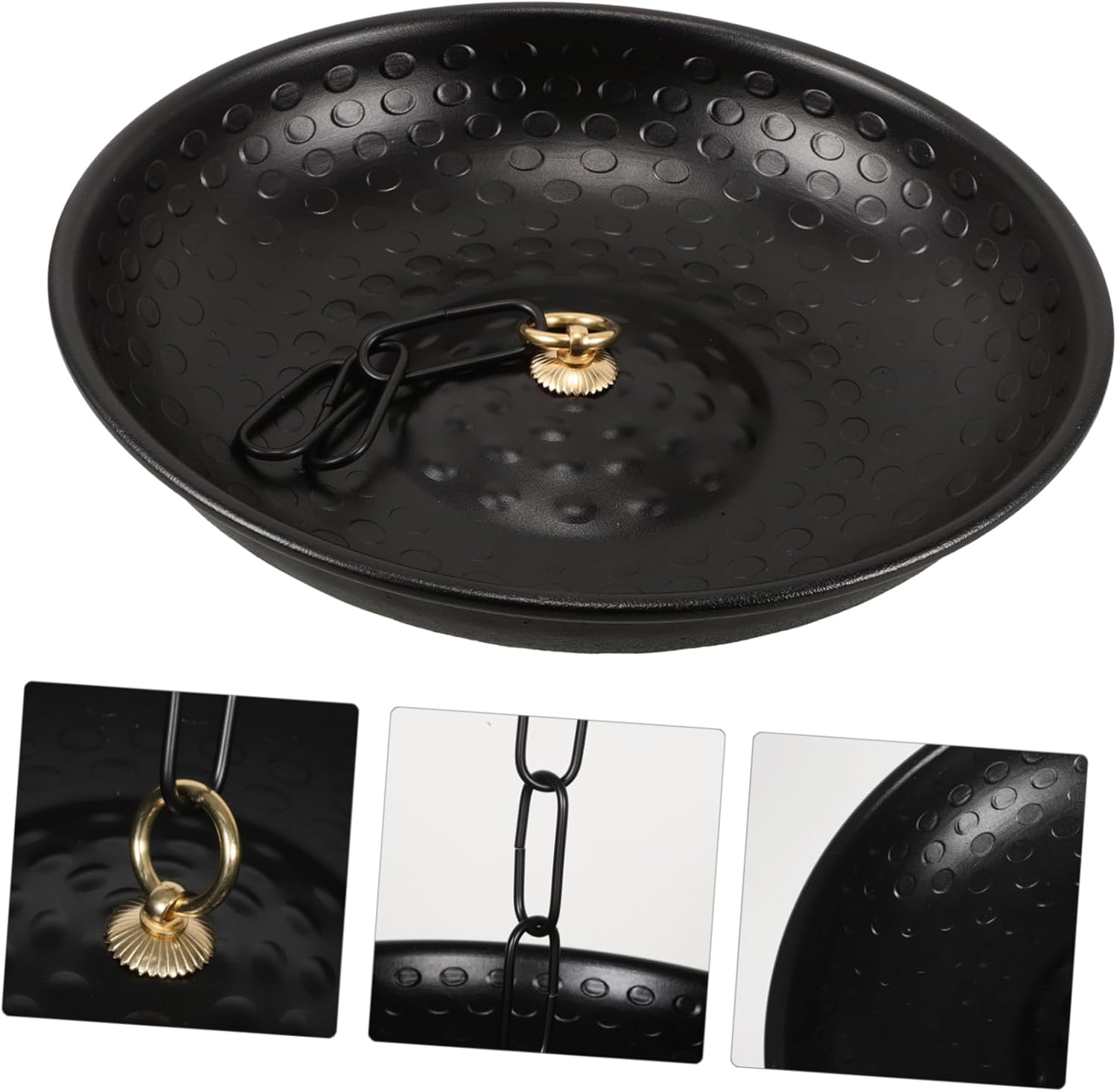 Levemolo Rain Chain Basin Tray Rain Chain Container for Roof Gutter Cup Holder for Garden Decor