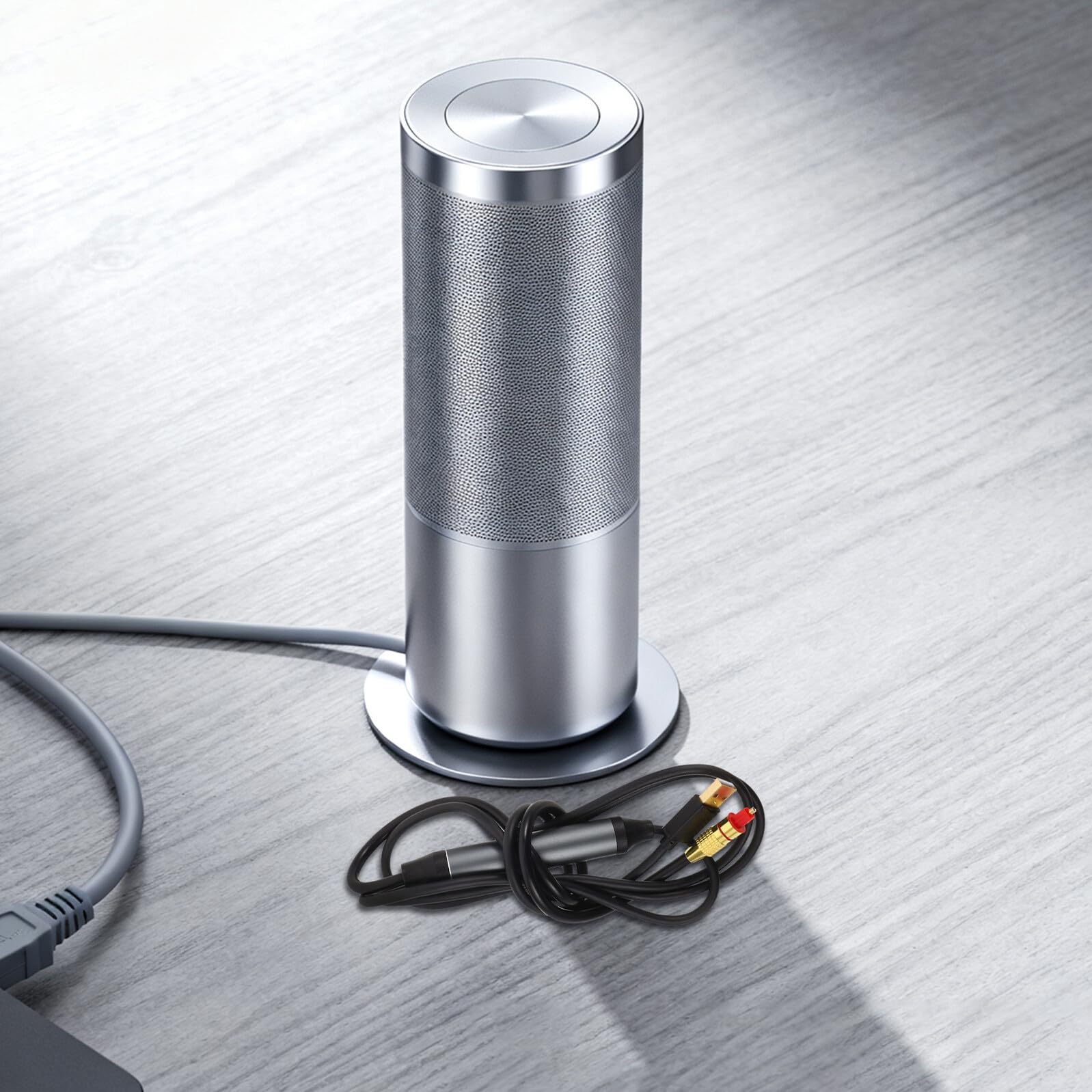 Kisangel Cavo Audio Ottico Digitale USB Nero in Plastica Segnale Stabile, Portatile e Facile da Usare per Collegamenti Audio Alta Fedeltà