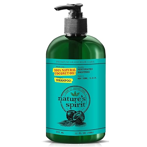 Nature's Spirit Champú de aceite de coco rehidratante 12 onzas