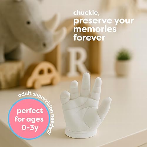 Miniatura 2 de chuckle Kit de fundición de huellas de mano para bebé, juego de regalo de moldeo 3D, recuerdos, para niños o recién nacidos, regalos de baby shower
