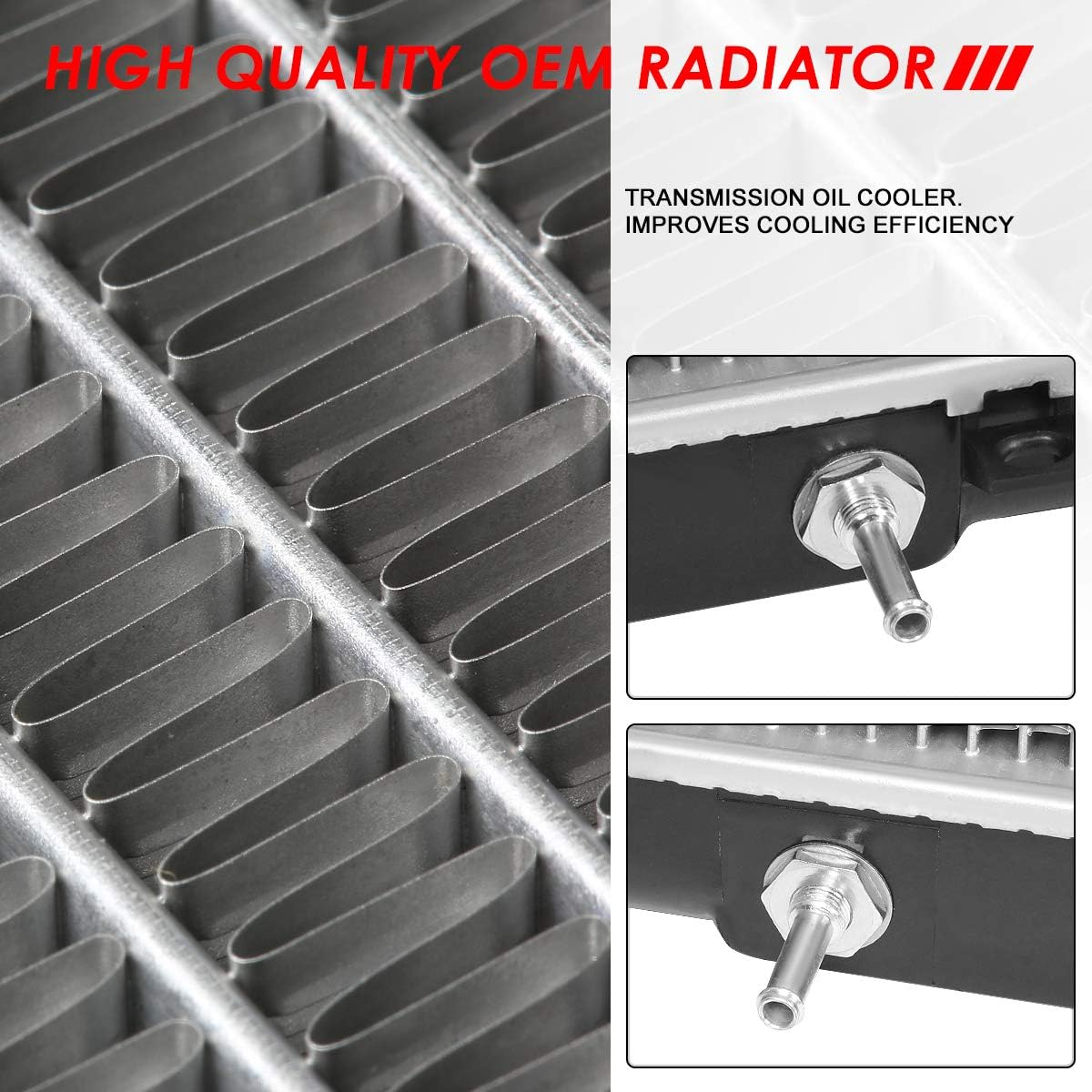 Auto Dynasty Radiator Compatible with 2005-2019 Frontier Suzuki Equator 2.5L AT/MT, DPI 2808 Factory Style 1-Row Cooling Radiator, Aluminum Core