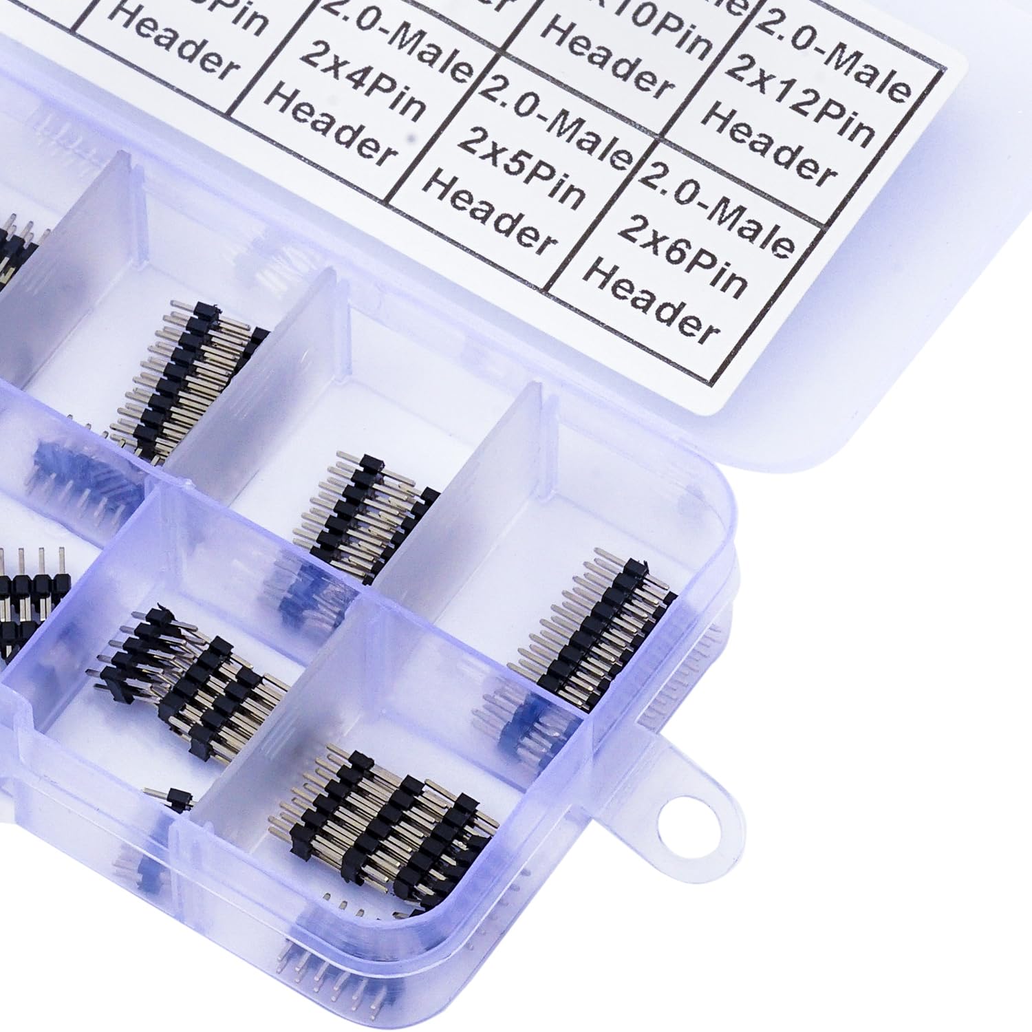 Kidisoii 2.0mm Pin Header,Male Straight Dual Row Header Pin 180