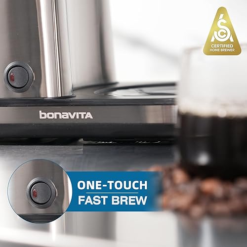 Miniatura 4 de Cafetera digital Bonavita BV1500TD para 5-tazas, acero inoxidable, BV1500TS, Acero inoxidable