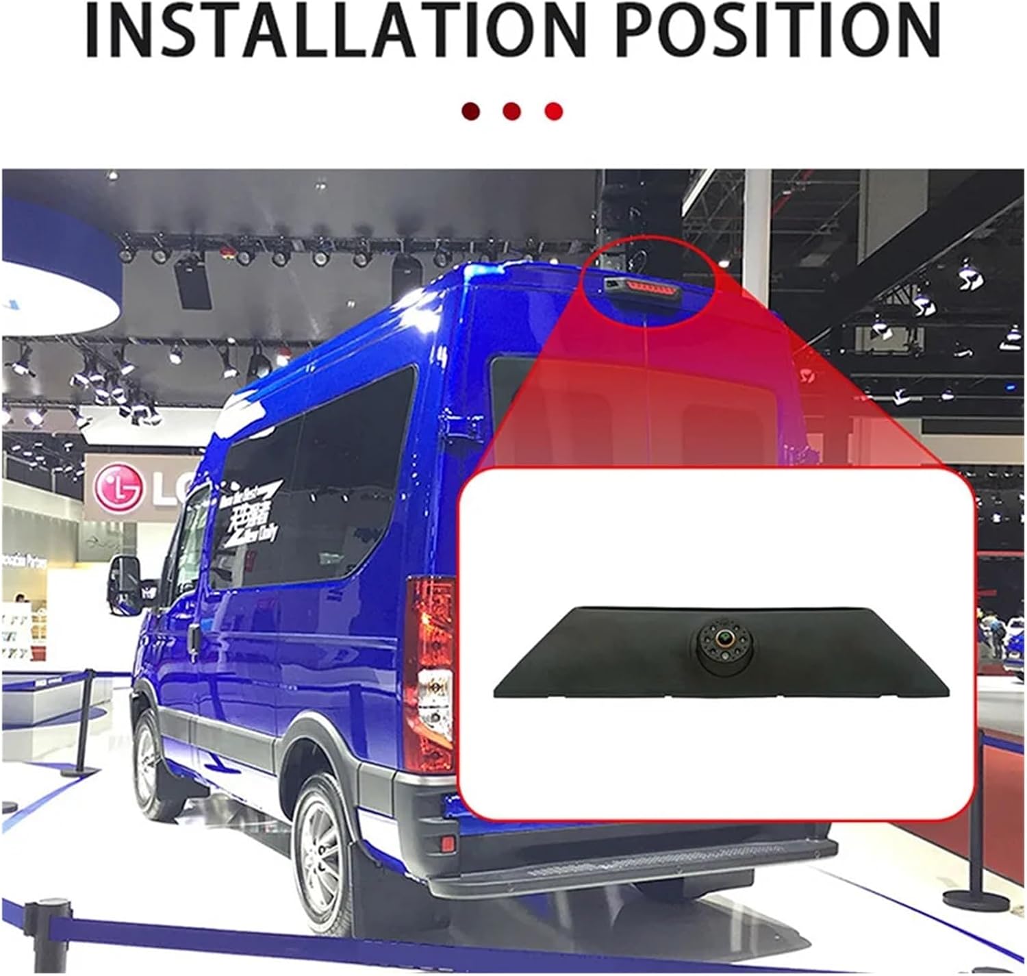 AHD 1080P Car Brake Light Rear View Reverse Camera Compatible with IVECO Daily 4 Gen 2011-2014 Waterproof Night Vision Parking Backup Camera(Golden Lens)