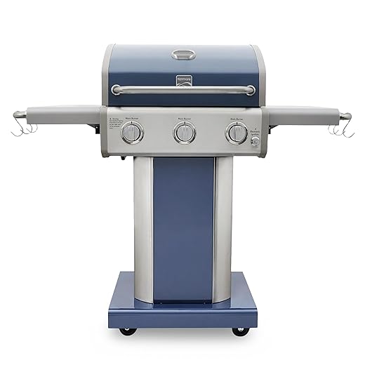 Kenmore PG-A4030400LD-MO 3 Burner Outdoor Patio Gas BBQ Propane Grill, Mocha