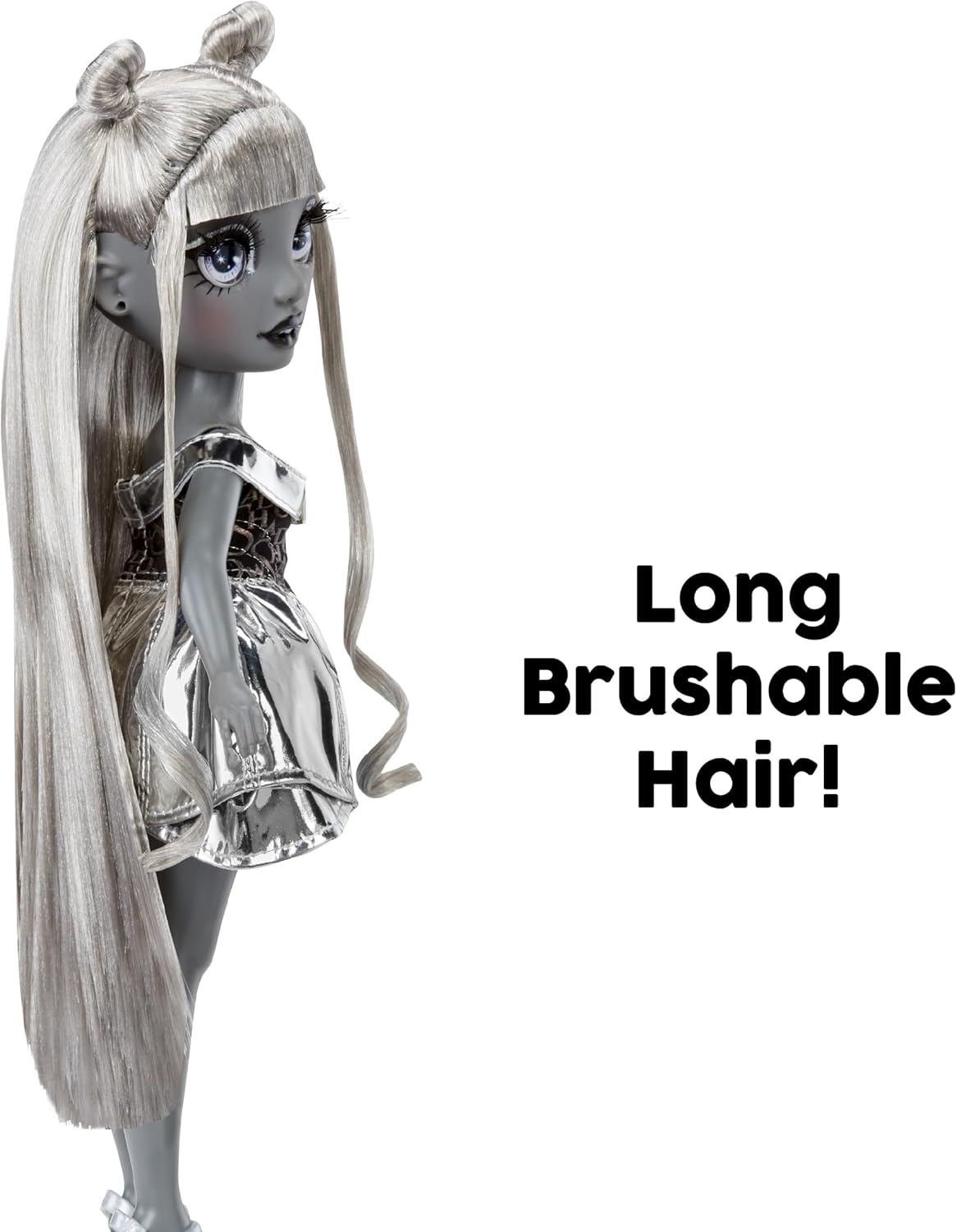 Rainbow High Shadow High Luna Madison- Grayscale 11” Fashion Doll. Grey Hair. Metallic Grey Outfit, Stylish Handbag, Great Gift for Kids 4-10 Years Old - Image 5