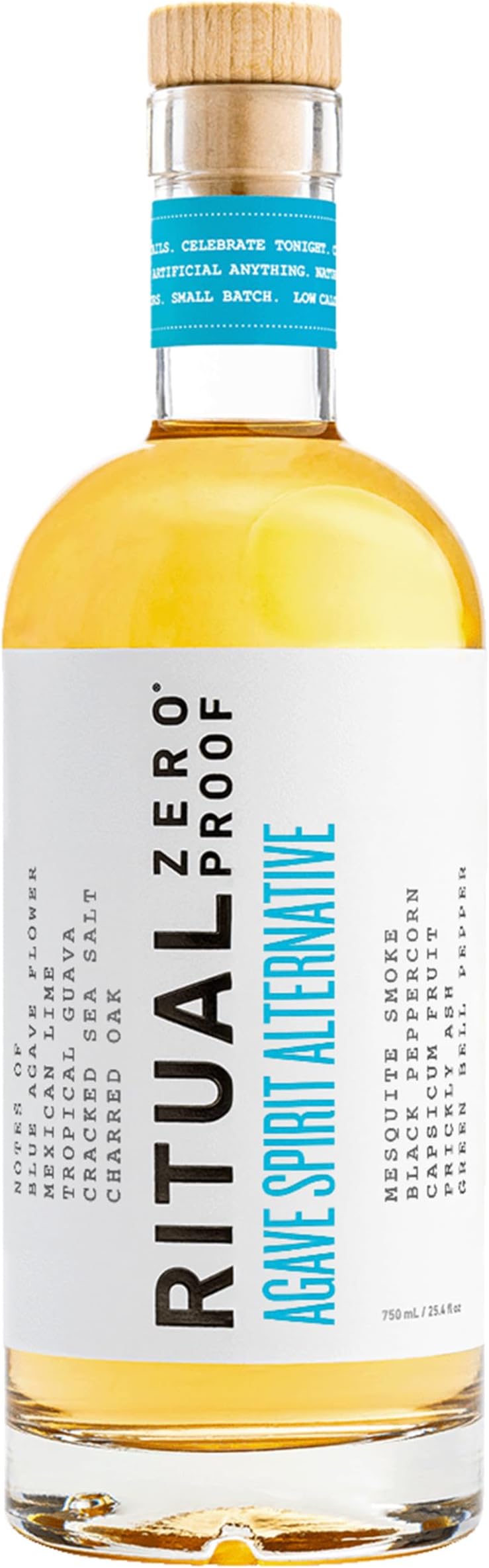 RITUAL ZERO PROOF Agave Spirit Alternative | Award-Winning Non-Alcoholic Spirit | 25.4 Fl Oz (750ml) | Zero Calories | Sustainably Made in USA | Make Delicious Alcohol Free Cocktails