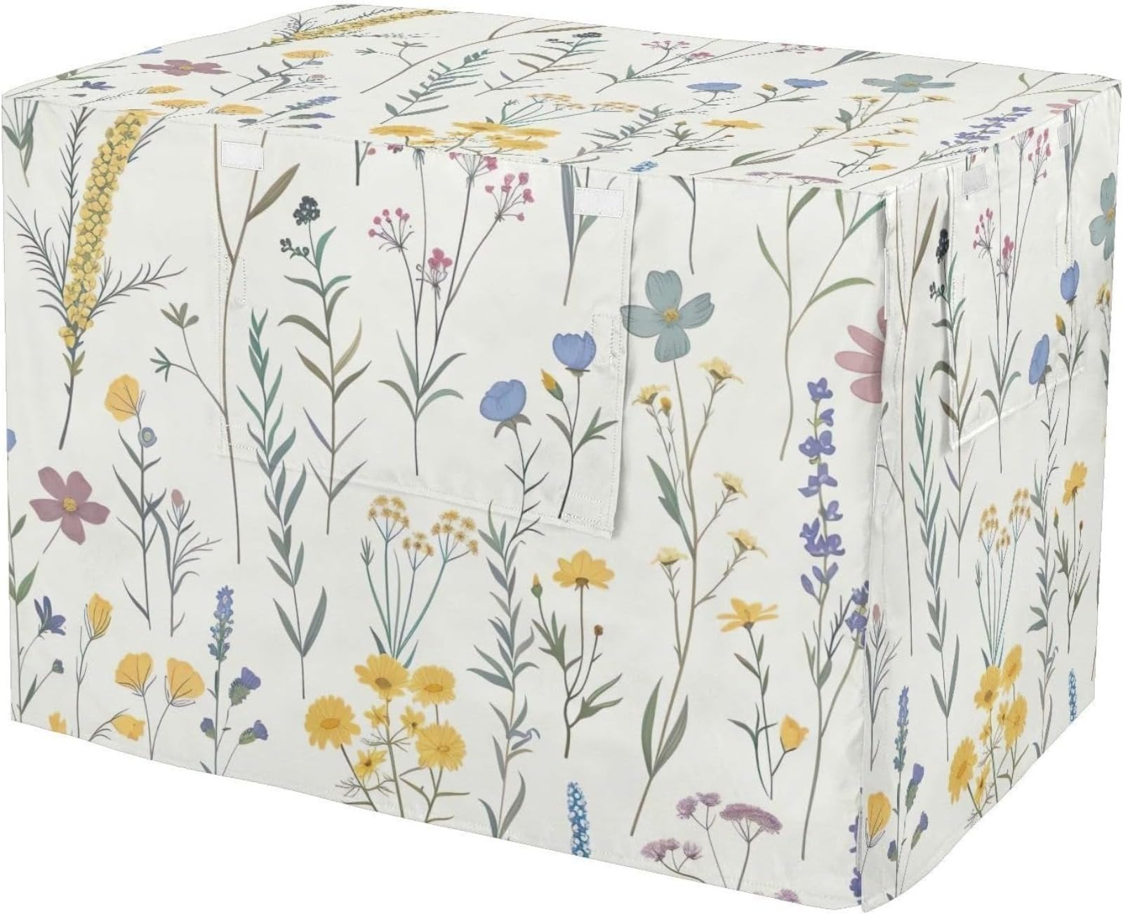 Aiwdeyi Cute Wildflower Cream Dog Crate Cover (S-XL)