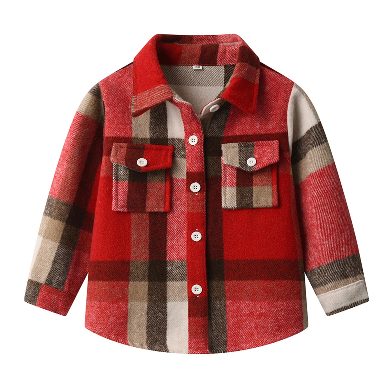 Bambino Ragazzo Flanella Plaid Shirt Bambini Manica Lunga Button Down Giacca Risvolto Tasca Top Regular Fit Casual Autunno Vestiti