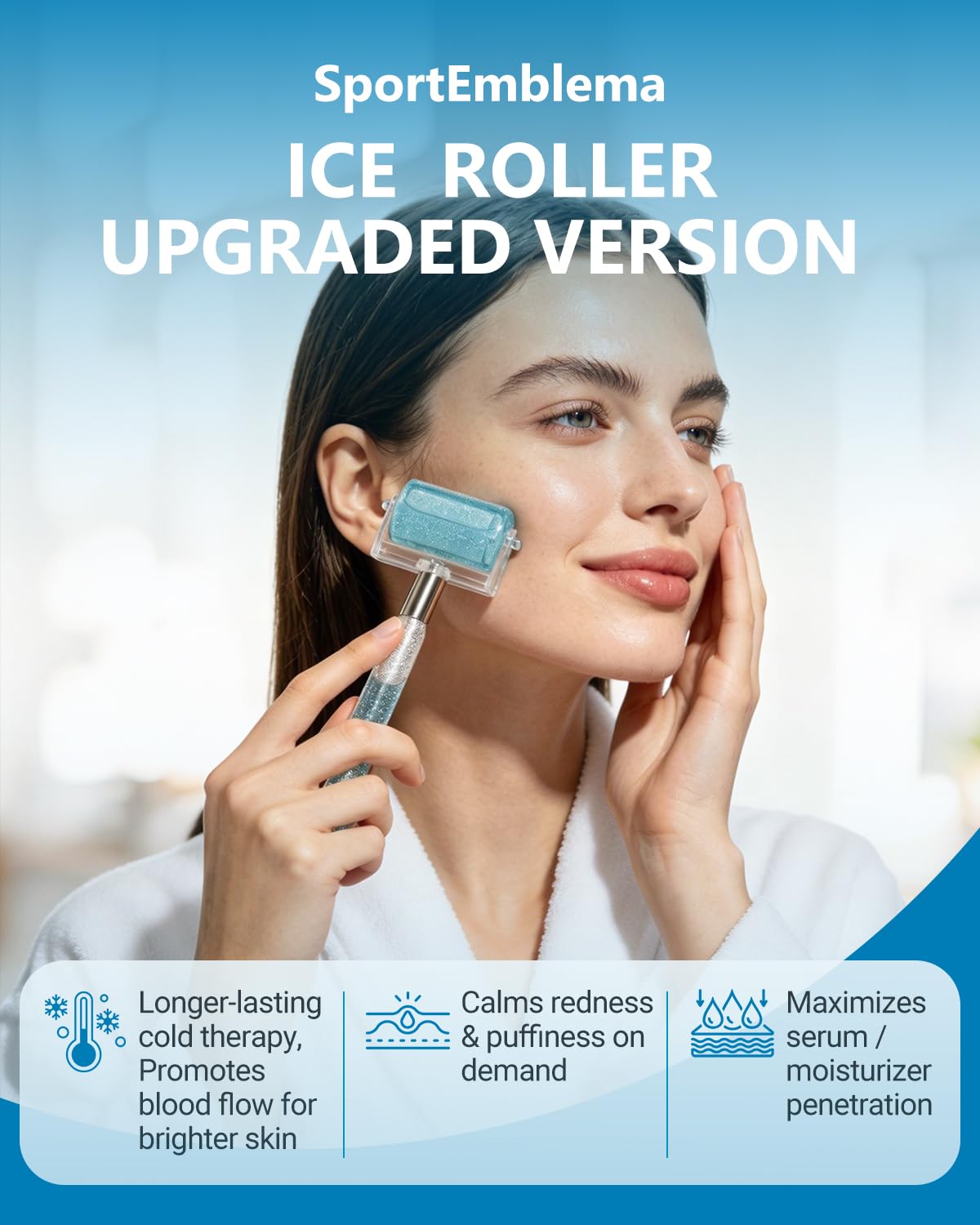 Ice Roller for Face and Eye Reduce Puffiness & Soothe Skin