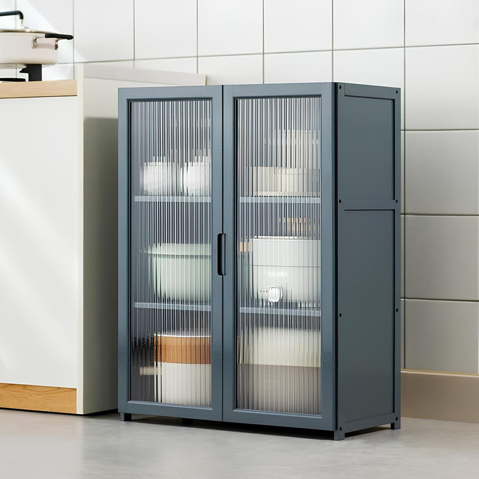 BHGFYXBS Free Standing Kitchen Sto Cabinet With Doors Pantry Shelf Rack For Kitchen Dining Room Living Room Sideboard,60 * 30 * 78Cm,60 * 30 * 78cm
