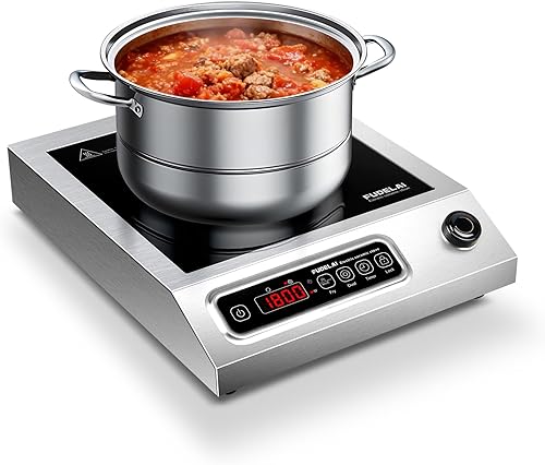 Placa eléctrica de 1800 W con 9 niveles de potencia  Quemador de encimera con panel de microcerámica EUROKERA, estufa eléctrica infrarroja con