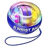 JIN BD Wrist Trainer Ball Auto-Start Strengthener Gyroscopic Forearm Exerciser Gyro for Strengthen Arms, Fingers, Bones and Muscles with LED LightBlue