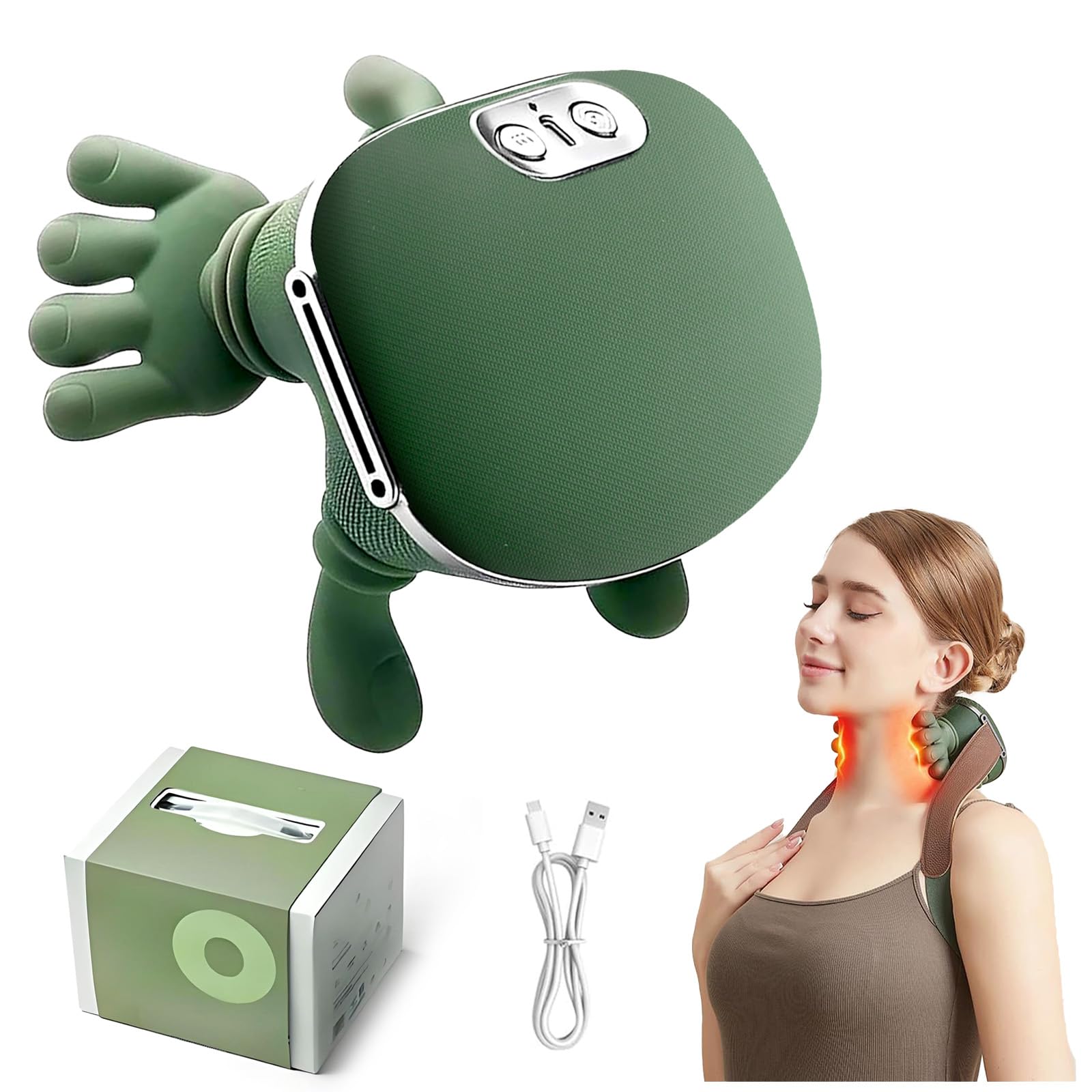 Masajeador Cervical y Espalda 4D a Mano Biónica, Masajeador Eléctrico con 3 Niveles y 2 Niveles de Temperatura Calor, Maseajor Cervical y Espalda para Aliviar el Dolor y Relajar Calendars