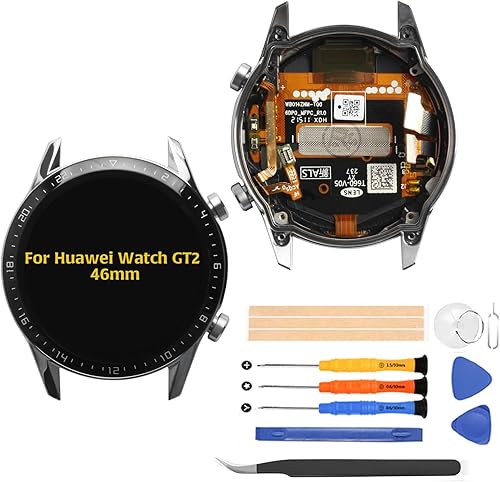 A-MIND Para Huawei Watch GT2 LTN-B19 DAN-B19 (1.811 in) Pantalla LCD Reemplazo táctil digitalizador Asamblea completa con herramientas