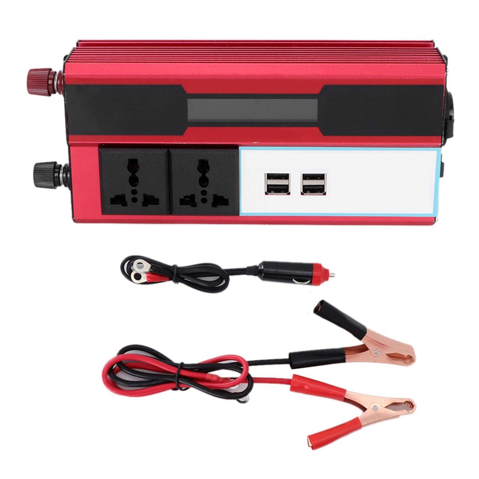 Inversor de Corriente 5000W 12V a 220V-240V CA, Onda sinusoidal Pura, Pantalla LED Digital, 4 Puertos USB, Ideal para Coche, energía Solar y emergencias