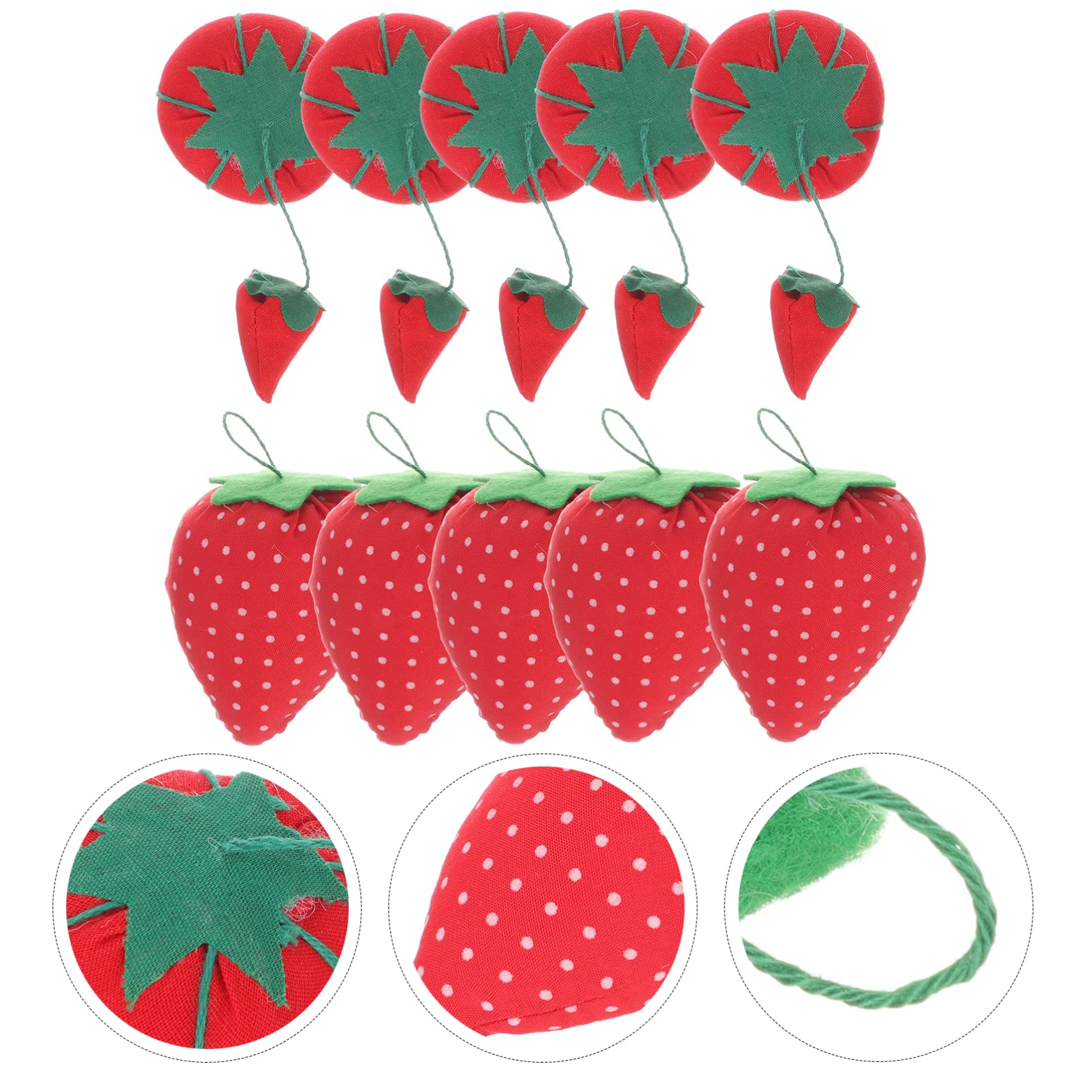 HAPINARY 30pezzi Cuscinetti Per Spilli Riutilizzabili Forma Di Fragola Accessori Per Cucito Per Progetti Di Cucito Domestico e Artigianato Materiale Morbido e Durevole