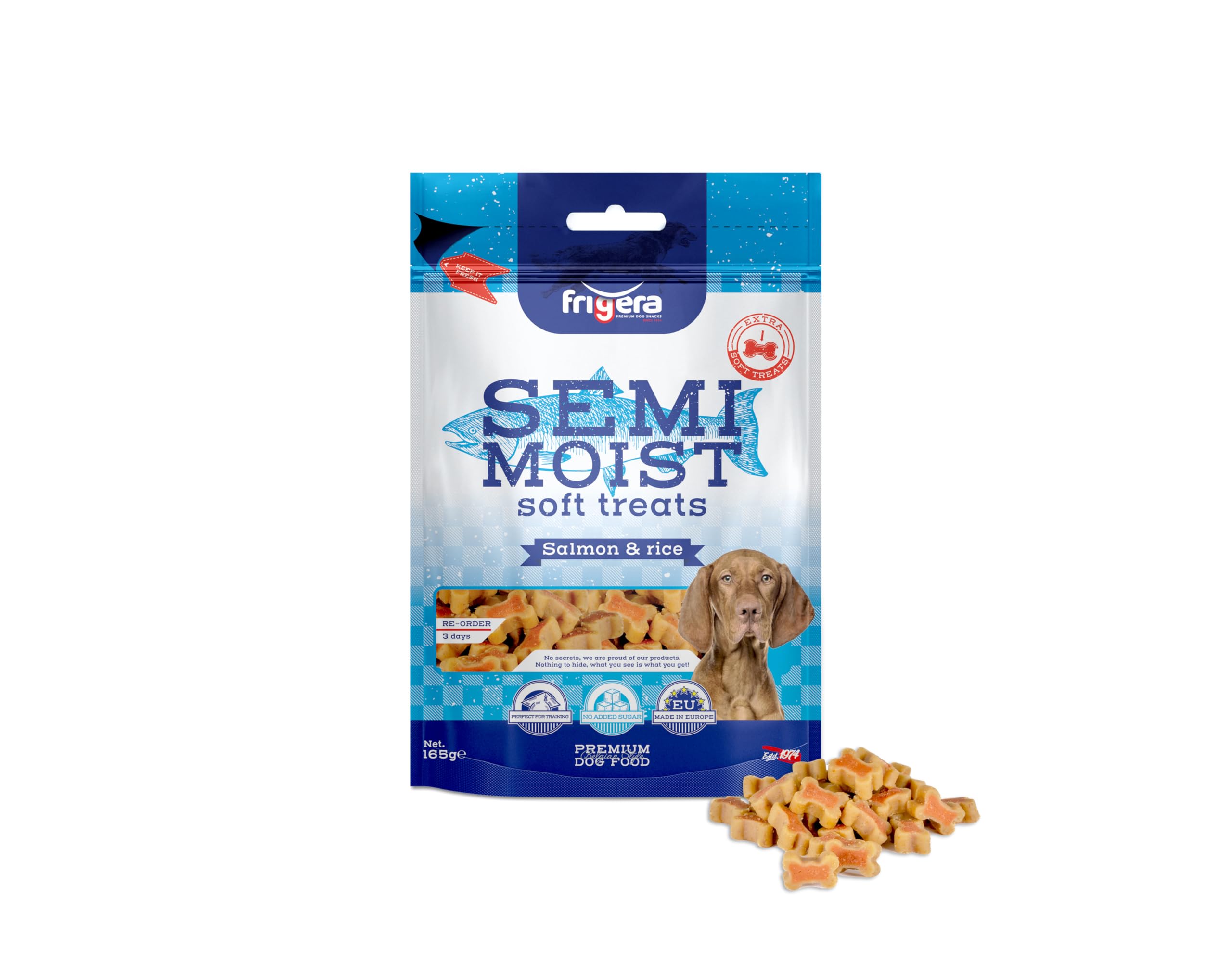 Friandises Molles Saumon & Riz pour Chiens - 165g friGERA
