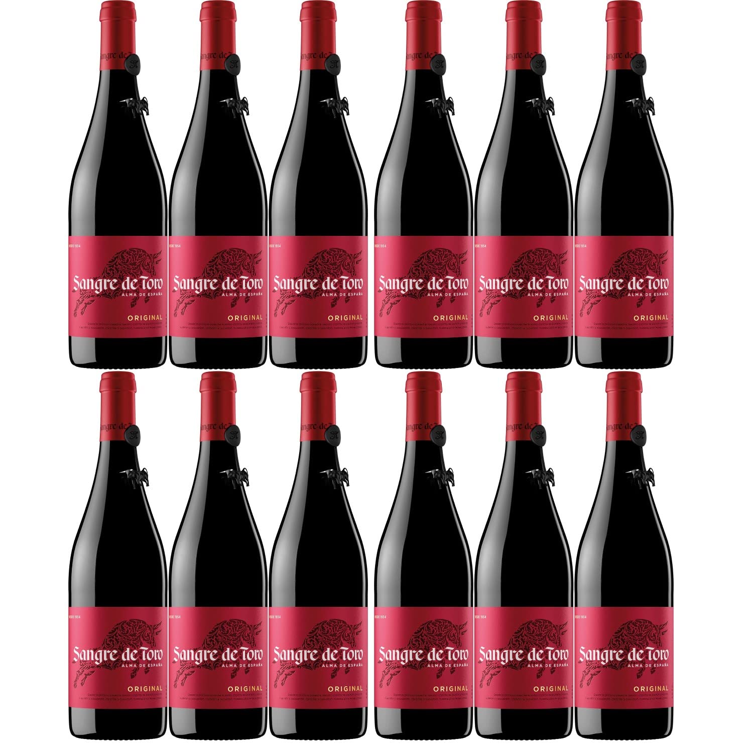 Miguel Torres Sangre de Toro Original D.O. Rotwein Wein Trocken Spanien Inkl. FeinWert E-Book (12 x 0,75l)
