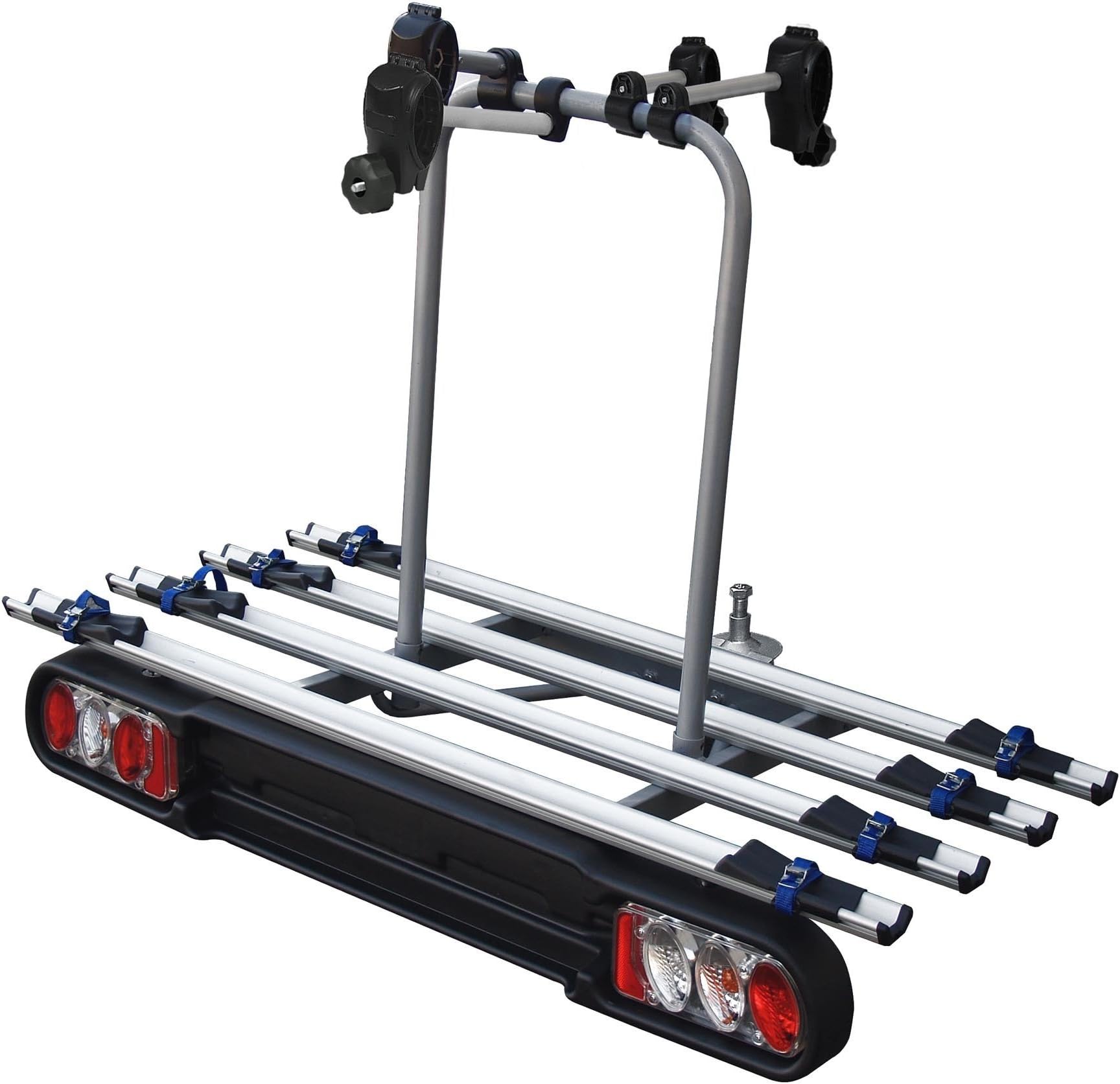 VDP Race 4 bike rack, rear carrier, for 4 bicycles, towing hitch, aluminium