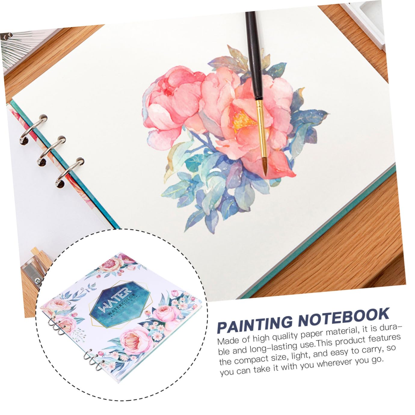 STOBOK Graffiti Notizbuch 300g Dickes Aquarell Skizzenbuch mit Mittlerer Textur Quadratisches Zeichenpapier für Zuhause und Schule Leicht und Tragbar für Junge Künstler