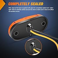 Vista 7 de Nilight Luz de Marcador Lateral Ovalada de 2.5 Pulgadas 10PCS Ámbar 2 Diodos LED Luces de Guardabarros y Separación de Remolque Impermeables