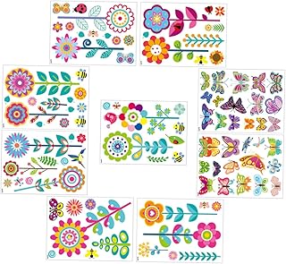 Toddmomy Adesivo De Janela Floral Borboleta Decoração De Janela Decoração De Casa Decoração De Folhas Verdes Decalques De Janela De Primavera Decalques Anti-Colisão Janela De Verão