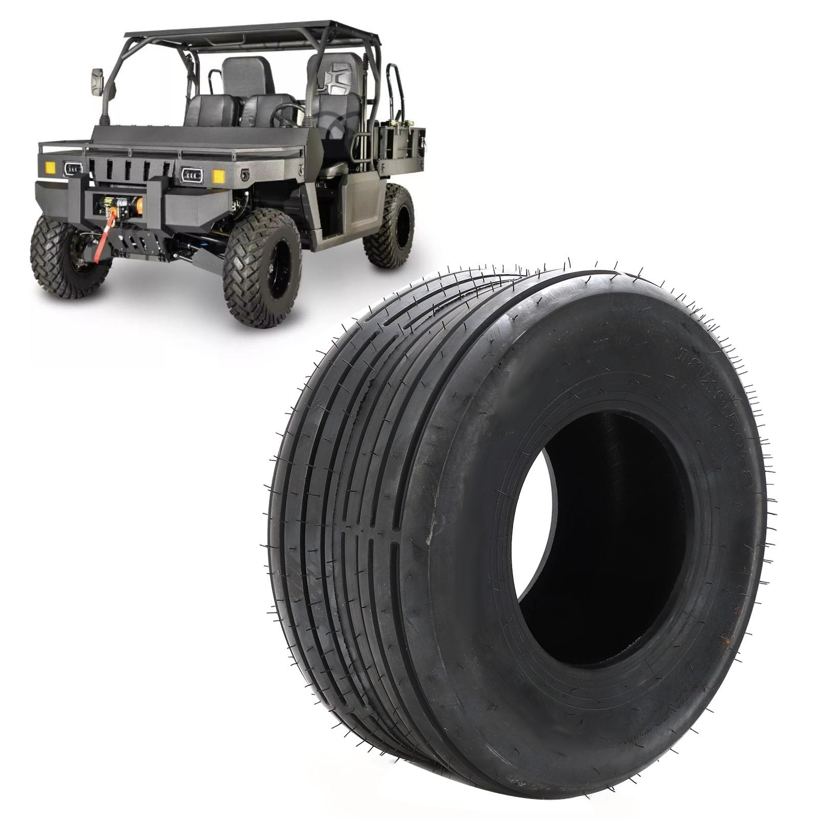 Yctze 18X9,50 8 Reifen ATV UTV Reifen 6PR Pannensicheres, Robustes Gummiprofil für Verbesserten Grip mit Einzigartigem Profildesign für ATV UTV Go Kart Cart