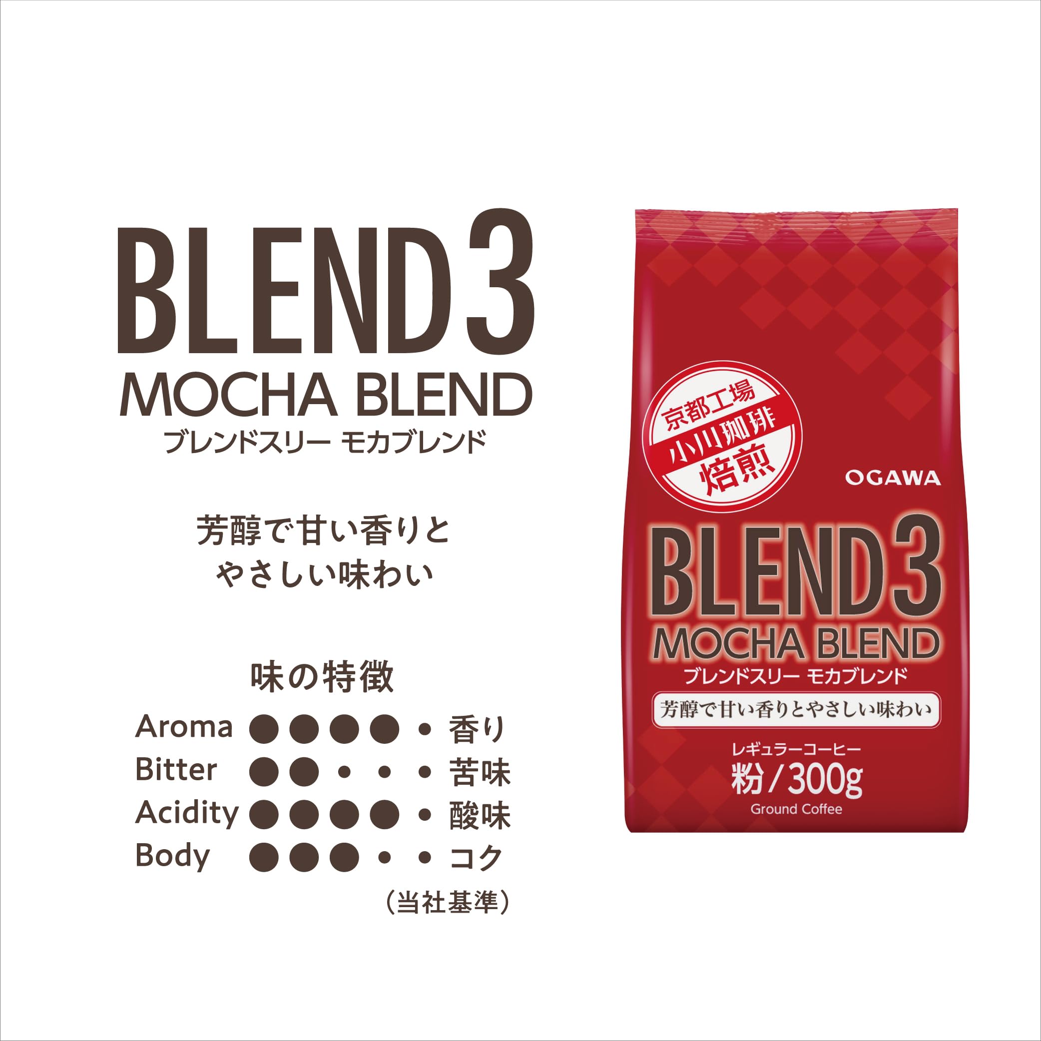 Amazon | 小川珈琲 ブレンド3 モカブレンド 粉 280g ×2個 | 小川珈琲