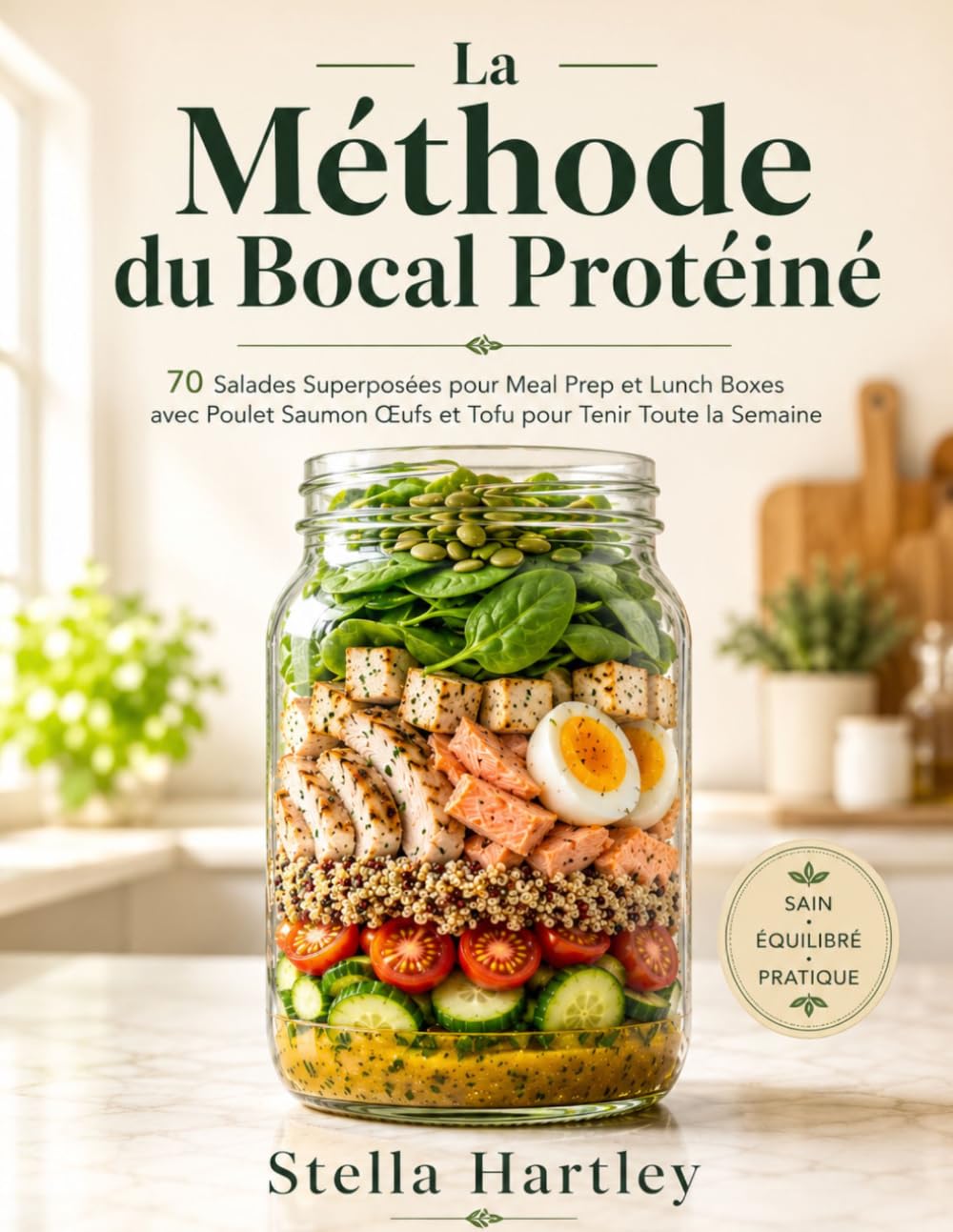 La Méthode du Bocal Protéiné: 70 Salades Superposées pour Meal Prep et Lunch Boxes avec Poulet Saumon Œufs et Tofu pour Tenir Toute la Semaine