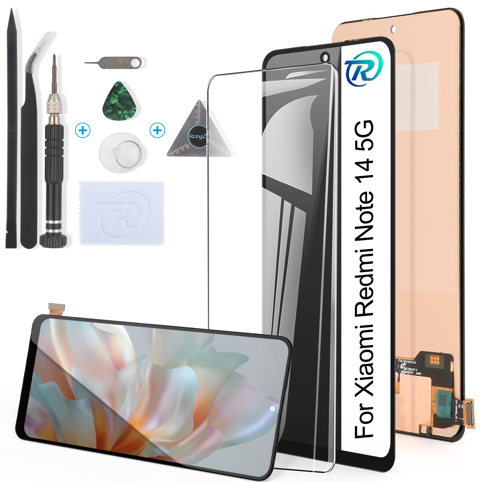Display LCD Per Xiaomi Redmi Note 14 4G - Schermo Di Ricambio Con Cornice Nera E Strumenti