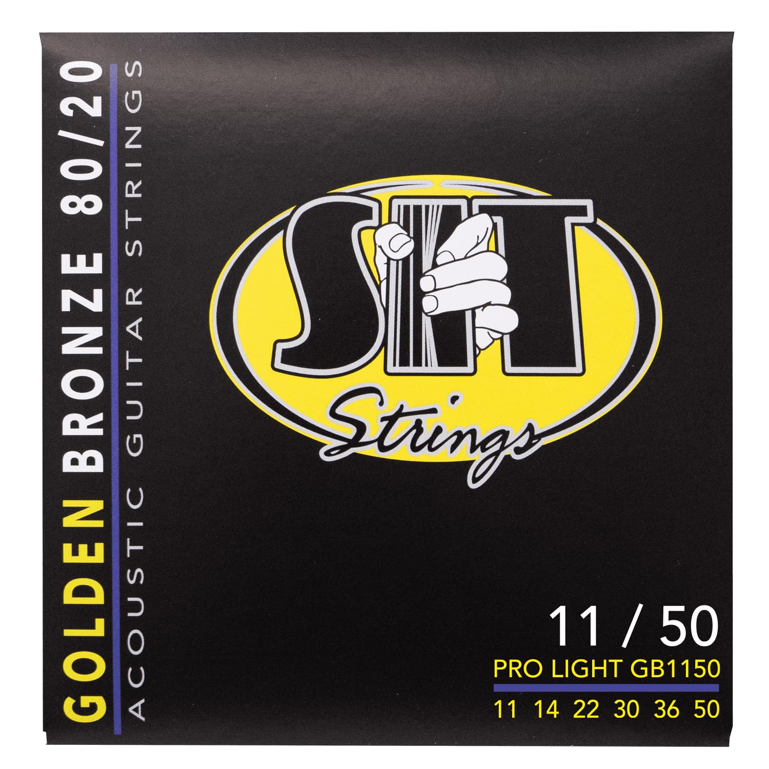 SIT GB1150 - Juego de cuerdas para guitarra acústica y guitarra eléctrica de bronce y dorado