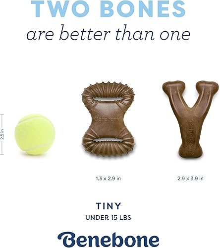 Vista 21 de Benebone Puppy Wishbone - Juguetes masticables para perros, más suaves para masticadores modestos, fabricados en Estados Unidos, mediano