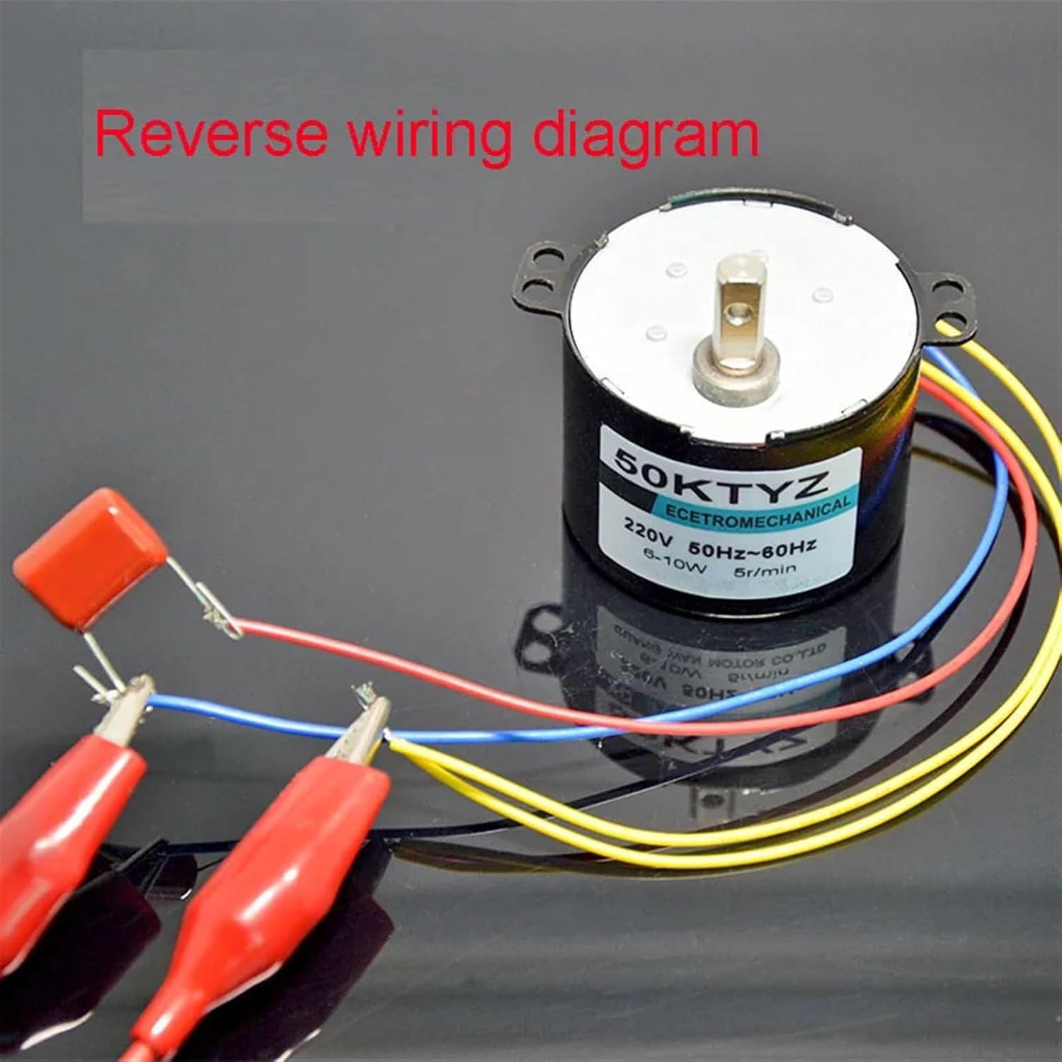 50KTYZ 6W-10W AC 220V Permanent Magnet Synchronous Motor 1Pcs(24v 30rpm)