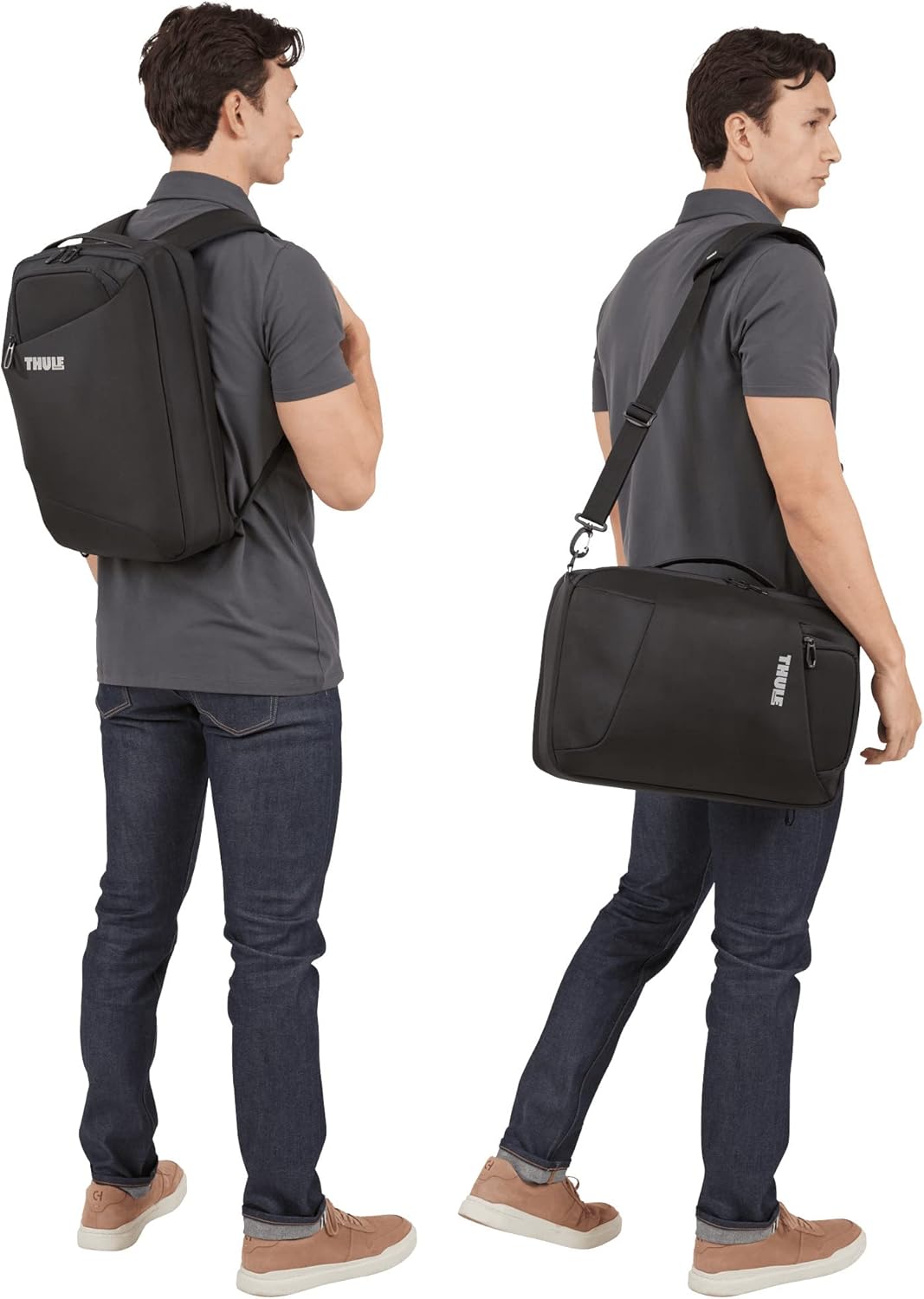 Thule Accent 17L Convertible Backpack - Fits 16" MacBook & 10.5" Tablet - Rigid Interior Pocket - Easily Switch Between Backpack and Briefcase - Quick Access to Internal Storage