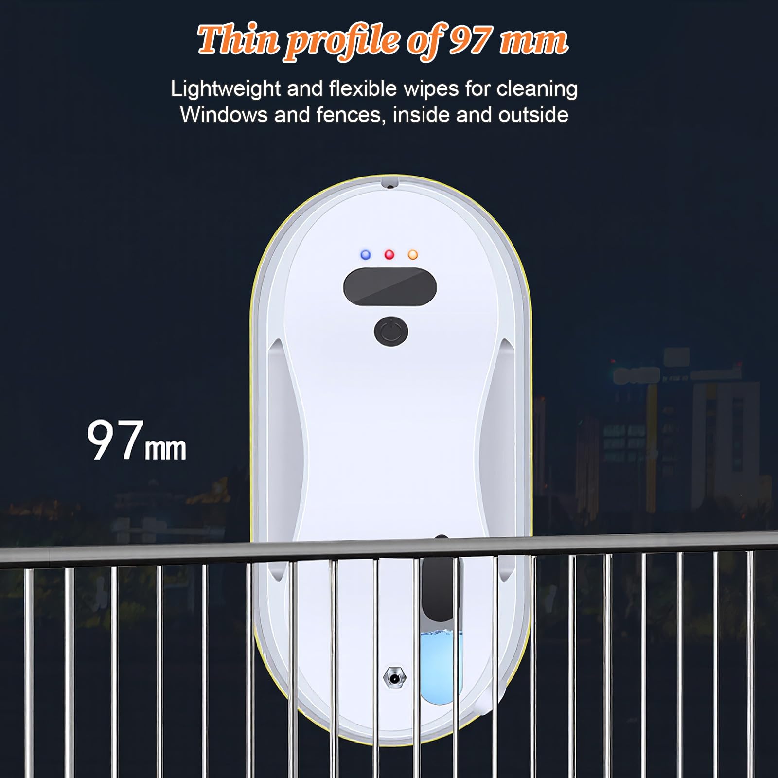 Window Cleaner Robot with Water Spray Window Cleaning Robot Window Cleaner with Automatic Water Spray Glass Cleaning Robot 5600Pa Sunction Power for Windows/Tiles/Class Door (White) — view 8