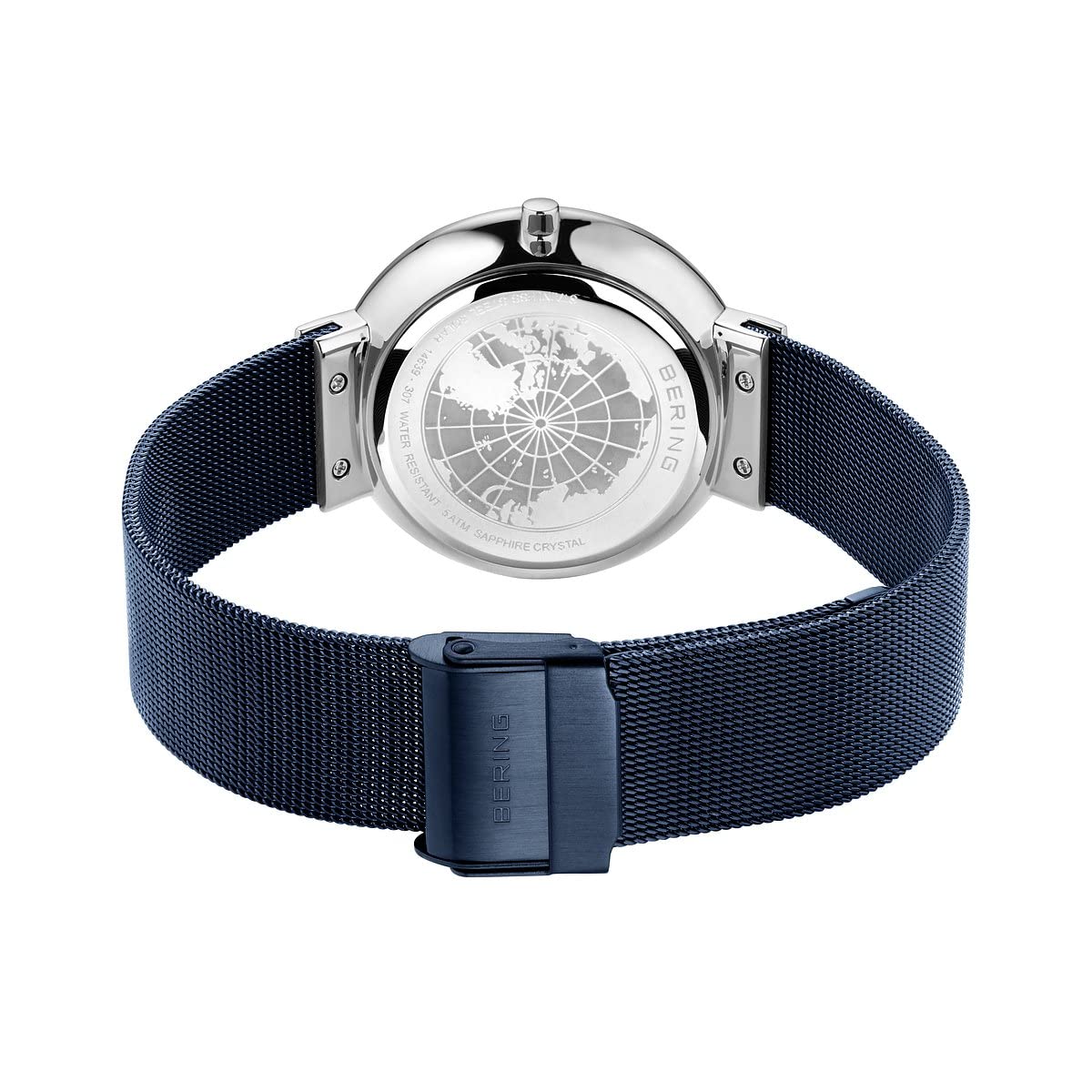 Bering Herren Solar Uhr | Armbanduhr 39 mm Edelstahlgehäuse und Zifferblatt | Milanaisearmband | Saphierglas | 5 ATM | 14639