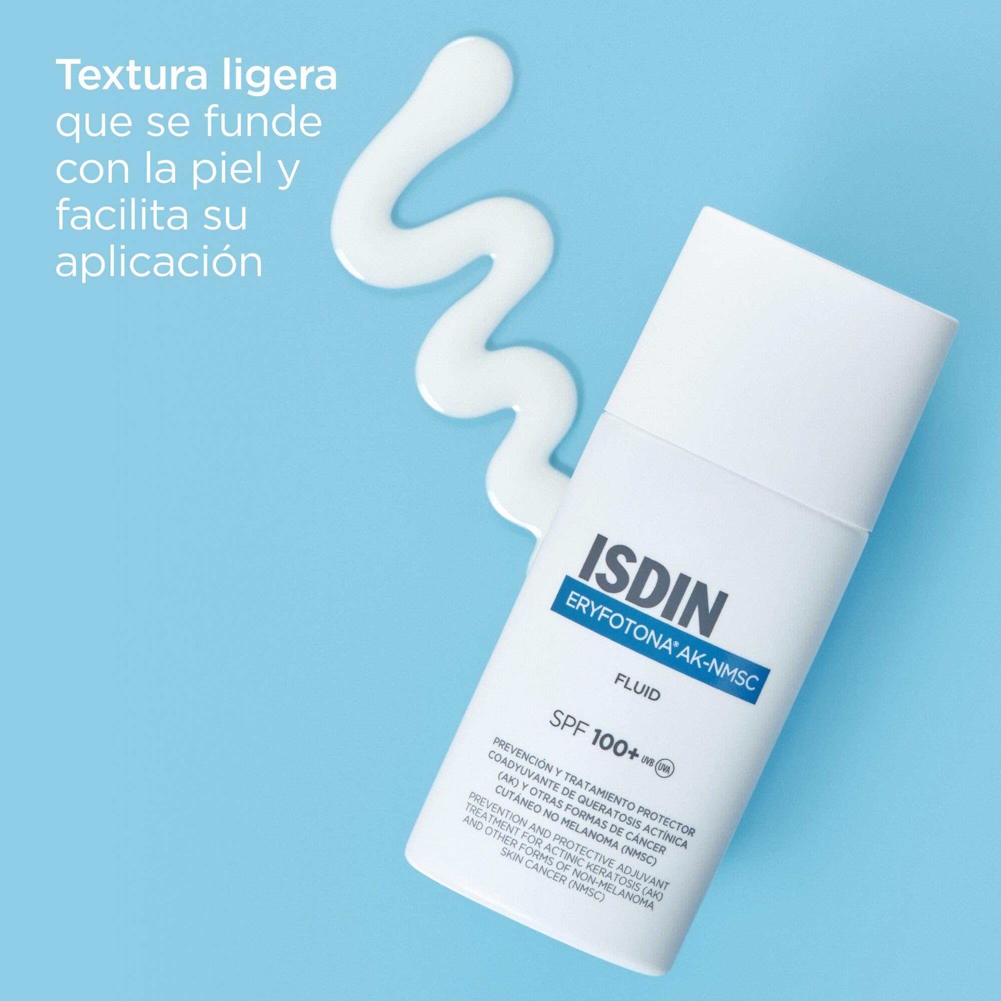 Eryfotona AK-NMSC Fluid SPF 100+ Protector Solar Facial Con Muy Alta Protección Para La Prevención Y Reparación Del Daño Actínico, Crema Solar Con DNA Repairsomes -50 ml