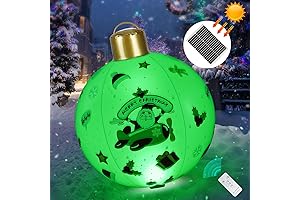 JOSEN Inflatable Christmas Ball Solar Light Up PVC Christmas Outdoor Decorations