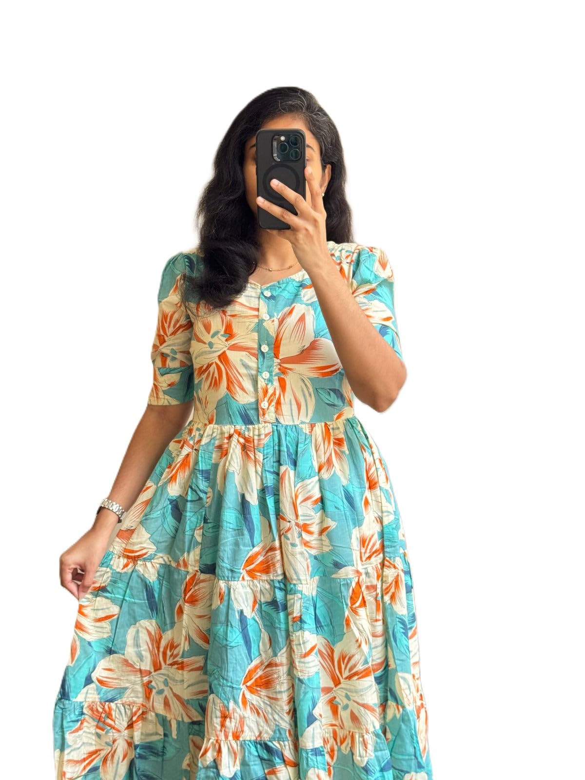 Women's Rayon Blend Maxi Midi Dress Western Dress for Women Elegant Floral Printed Long Dresses-picture-35