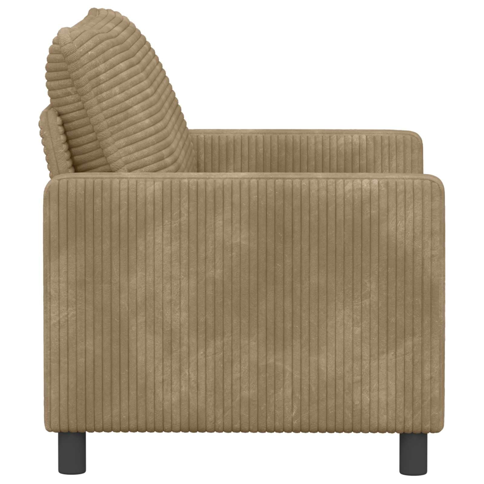 Kanapa w kolorze szarobrązowym, 126 x 81 x 87,5 cm, poliester z czarną metalową ramą, nowoczesny design, do salonu, pokoju gościnnego, biura, wygodne siedzisko, trwała, łatwa w pielęgnacji