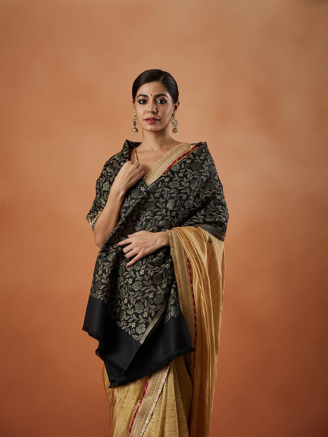 Pashmoda Women Gulnari Kaani Wool Blend Stole (Size : 71X203 CM) - Image 2 thumbnail