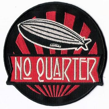 Rock and Roll Related NO Quarter 4 1/2" Embroidered Patch with Wax Backing and merrowed Edge - Pirate - Rock and Roll - Motorcycle