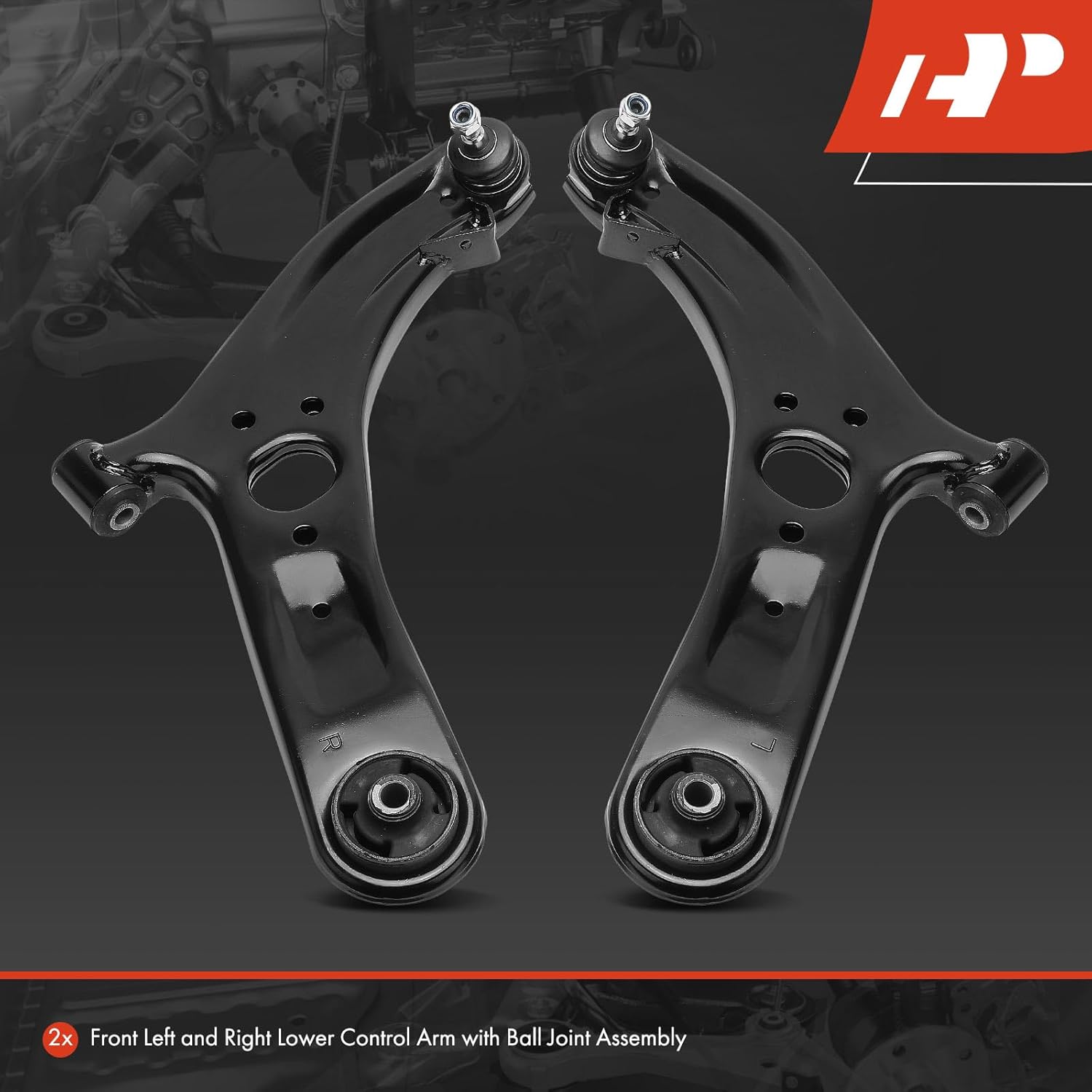 A-Premium 2 x Front Lower Control Arm, with Ball Joint & Bushing, Compatible with Hyundai Accent 2011-2017