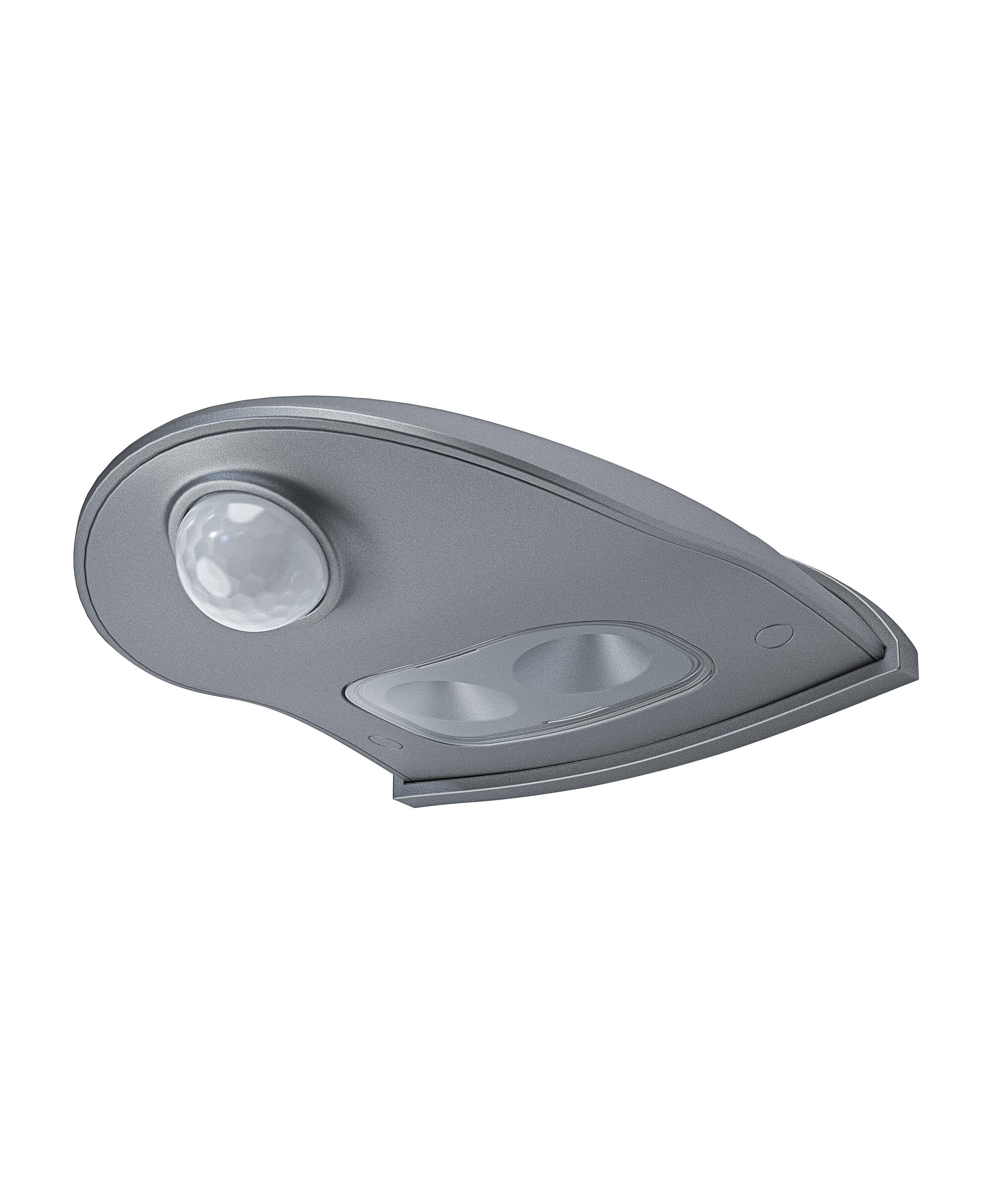 OSRAM Oświetlenie drzwiowe LED z czujnikiem ruchu, zasilane bateryjnie, 4000K, 40lm, 0,95W, IP54, srebrne, do obszarów wejściowych i zastosowań zewnętrznych