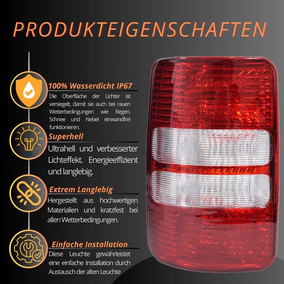 Generisch Fanale posteriore sinistro compatibile con VW Caddy 2010 – 2015 2K5945095