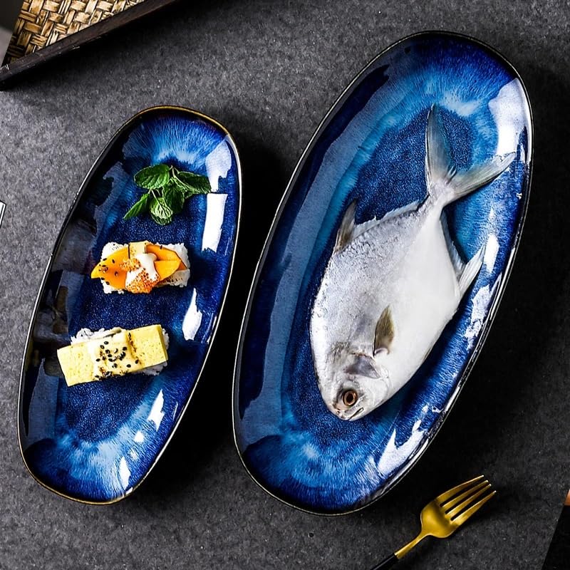 Talerze obiadowe japoński styl talerz domowe ryby gotowane na parze kreatywne sushi bardzo odpowiednie do restauracji, hoteli itp. Kuchenna salaterka