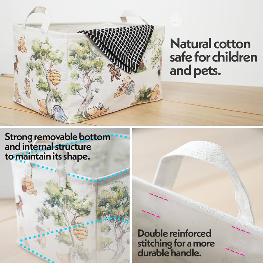 Winnie The Pooh Laundry Hamper, Storage Basket, Nursery